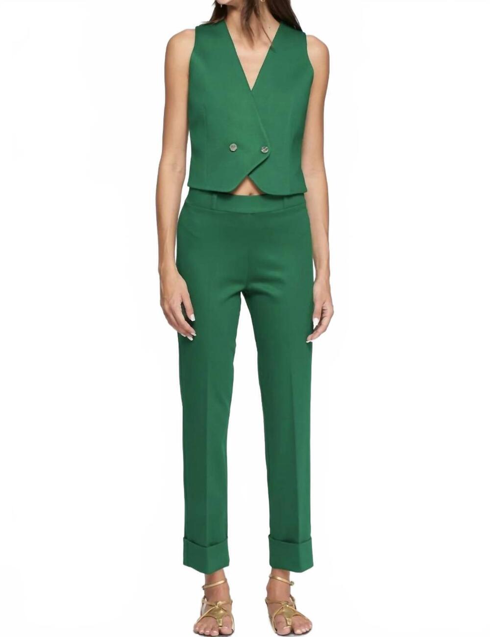 NEW VILAGALLO kai straight leg pants in green